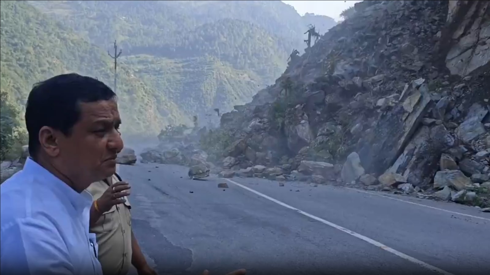 BJP MP Anil Baluni narrowly evades landslide in Uttarakhand | India News