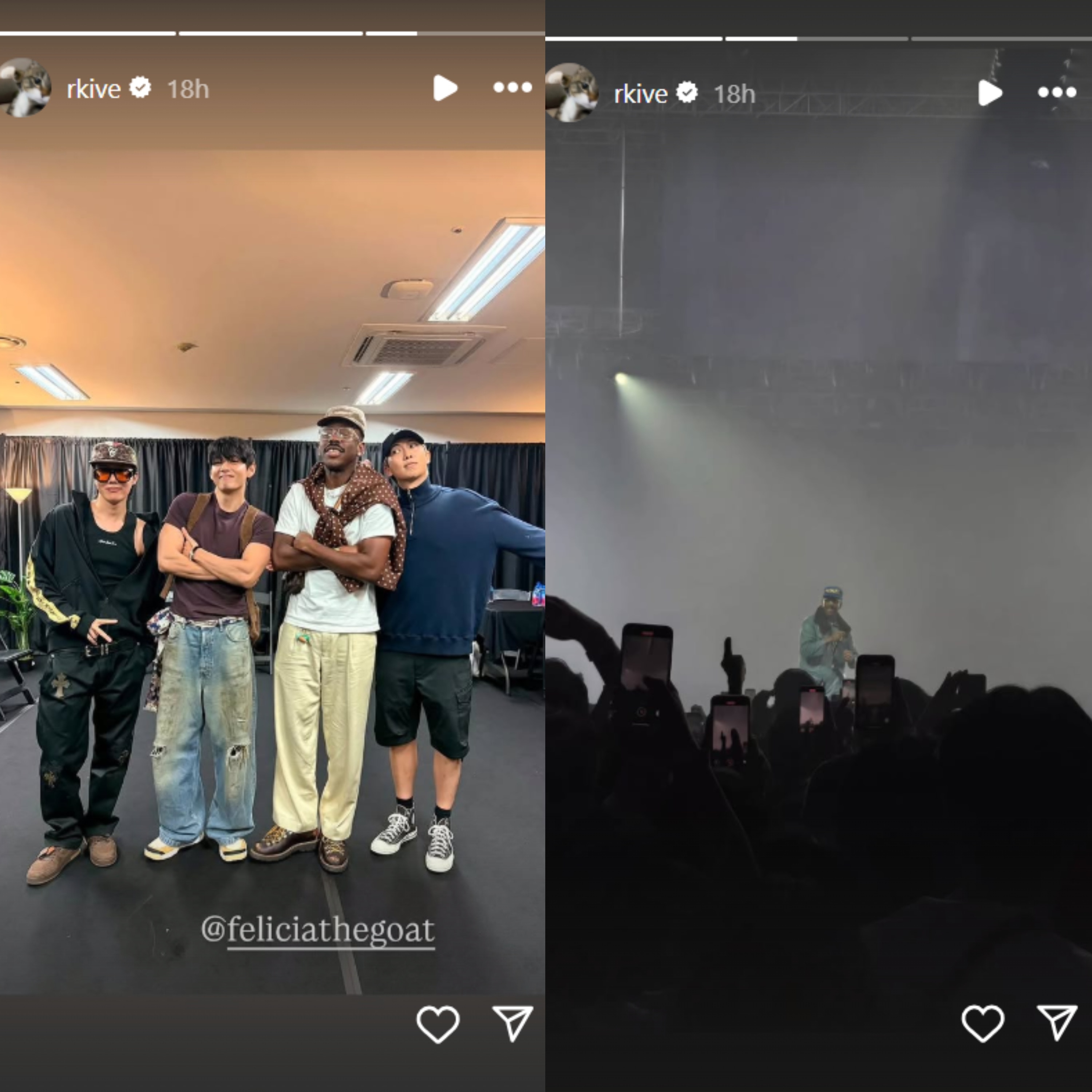 RM shared a photo of Tyler on stage from the venue.