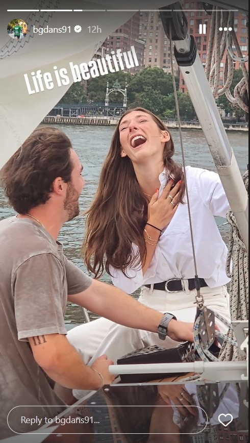 Daniel Neeson, son of late actress Natasha Richardson and Liam Neeson, gets engaged to Natalie Ackerman after eight years together.(Screengrab-bgdans91/Instagram) Daniel Neeson, son of late actress Natasha Richardson and Liam Neeson, gets engaged to Natalie Ackerman after eight years together.(Screengrab-bgdans91/Instagram)