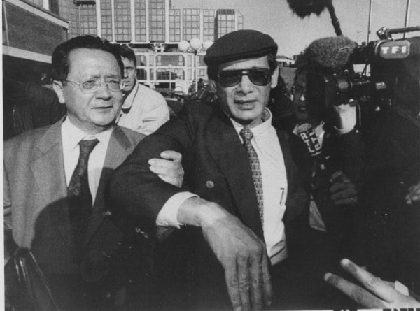 French National Charles Sobhraj leaves the court together with his lawyer Jacques Verges. Sobhraj who has linked to several unsolved murders in Asia in the 1970s, was charged with poisoning his return to France agter spending 20 years in Indian Jails. Express photo *** Local Caption *** French National Charles Sobhraj leaves the court together with his lawyer Jacques Verges. Sobhraj who has linked to several unsolved murders in Asia in the 1970s, was charged with poisoning his return to France agter spending 20 years in Indian Jails. Express photo