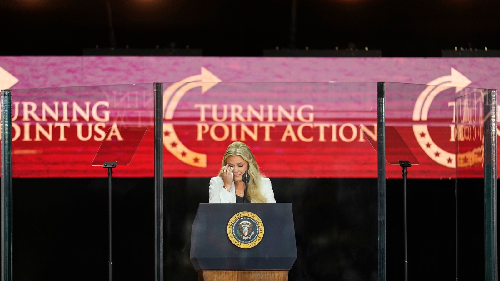 ‘I forgive him’: Erika Kirk forgives husband Charlie’s alleged killer at memorial service in Arizona | World News