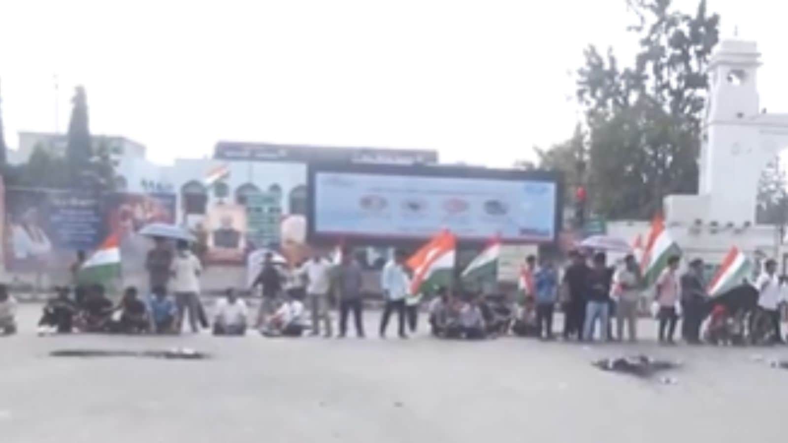 Tripura strike: Shops set ablaze, govt officers injured as protest turns violent in Dhalal district | India News