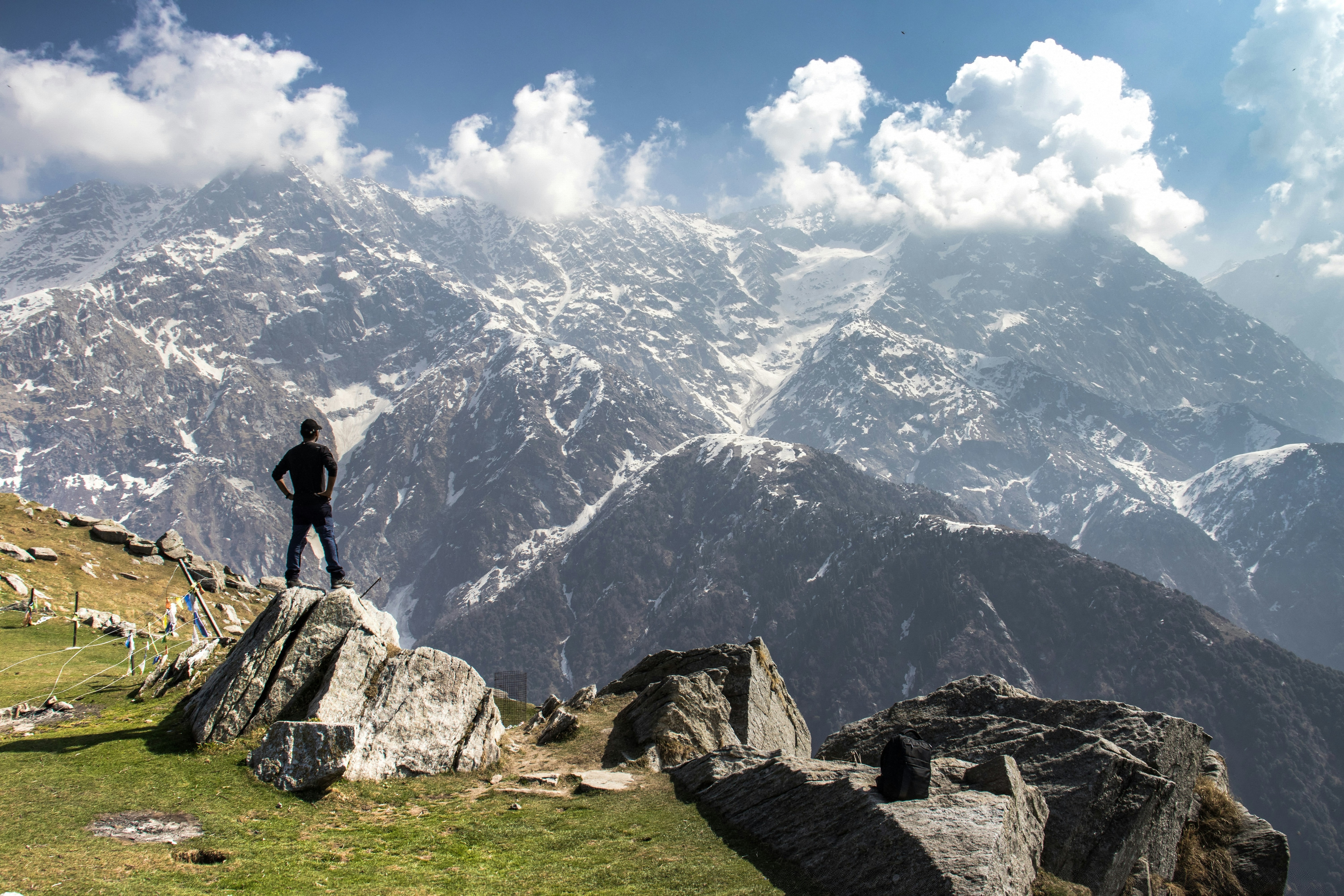 High on life; trekking Triund's stunning Himalayan panorama.(unsplash)