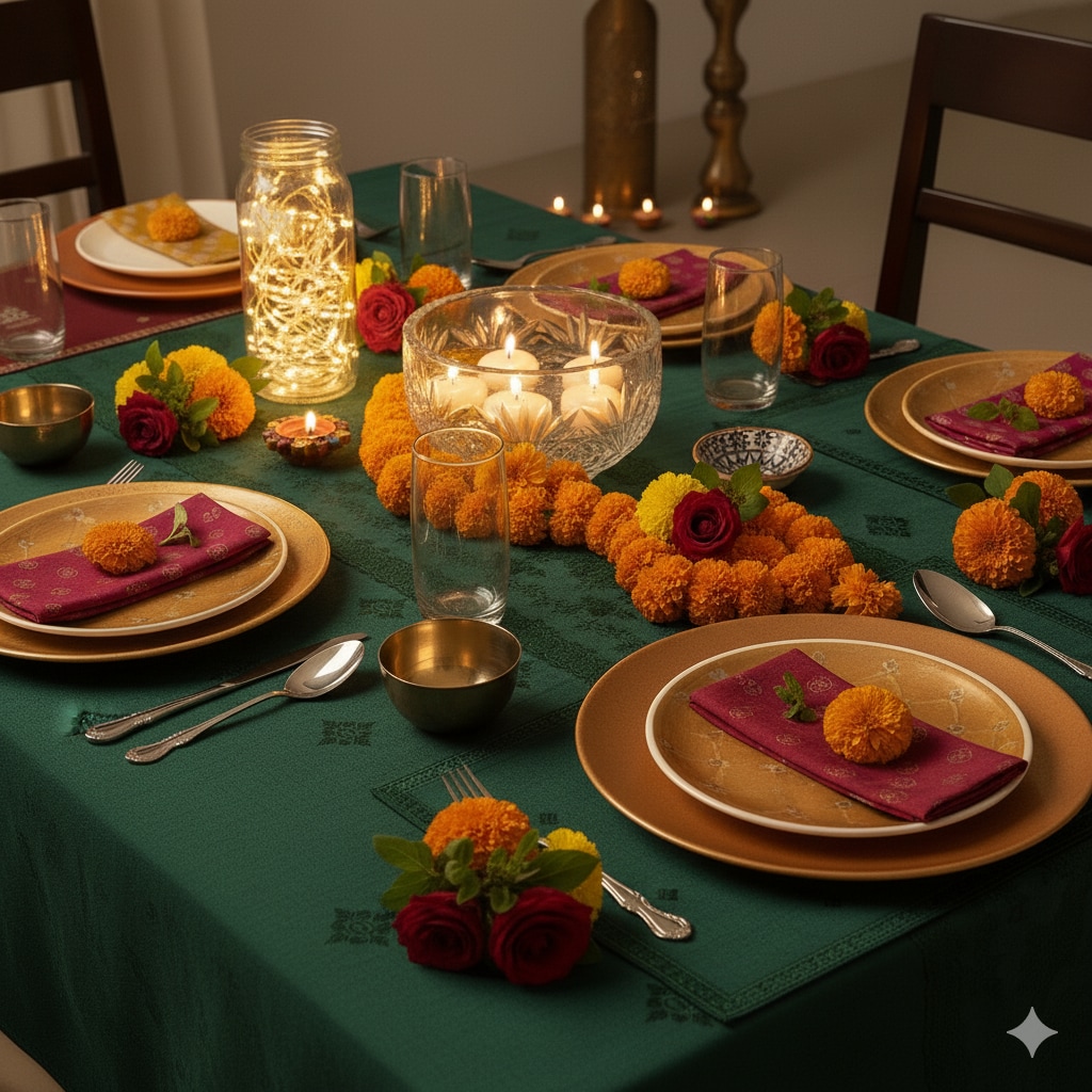 Add marigolds to your table. (Picture credit: Gemini AI)