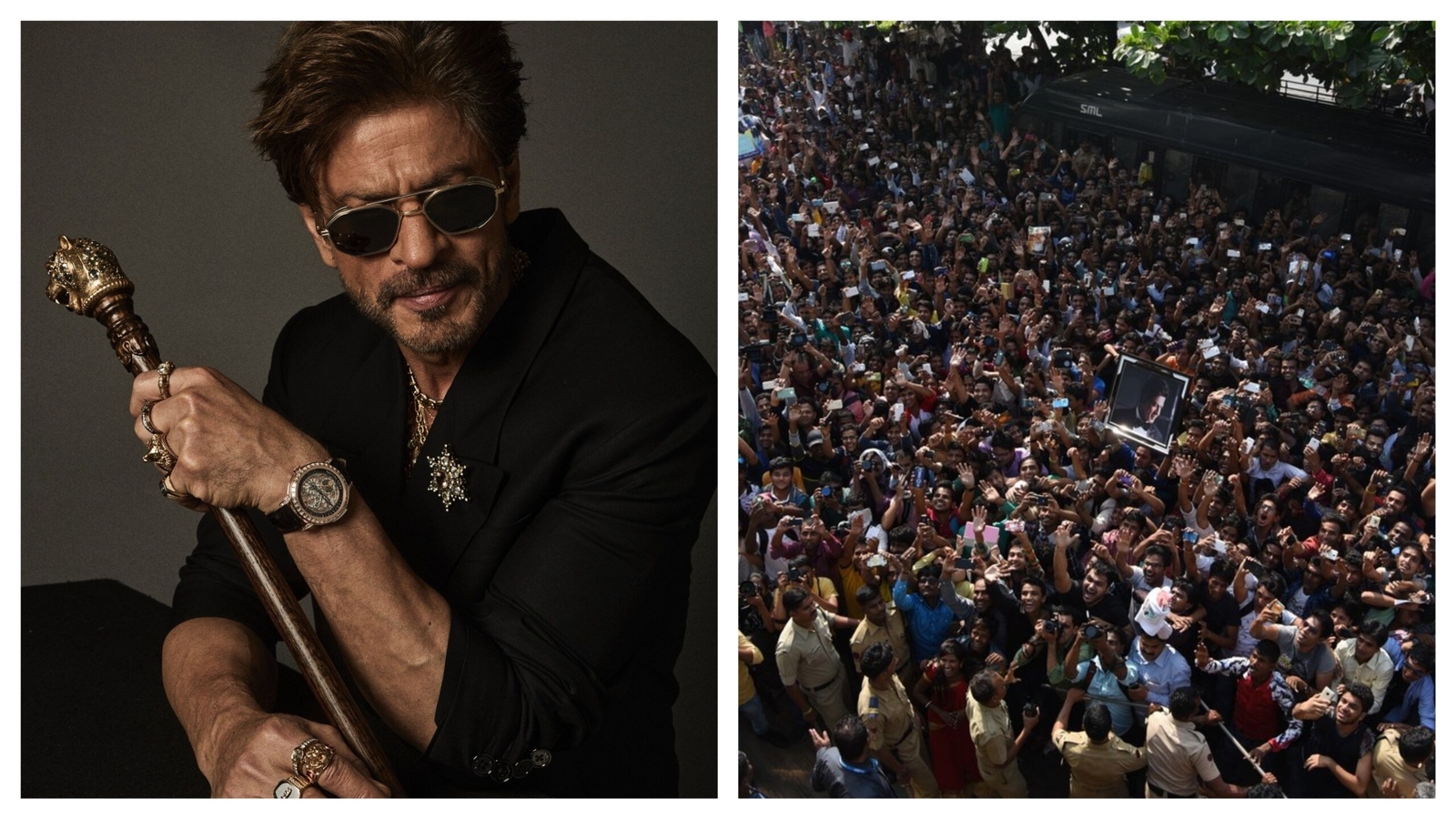 Fans from around the world gather outside Shah Rukh Khan’s Mannat on his 60th birthday. Watch