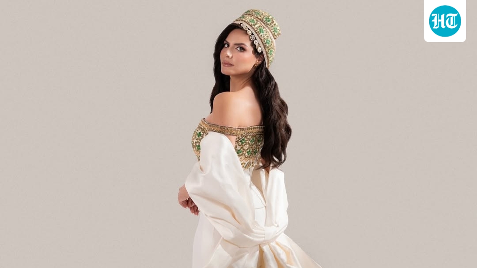Nadeen Ayoub showcases Palestinian heritage in gown with Tatreez embroidery at Miss Universe