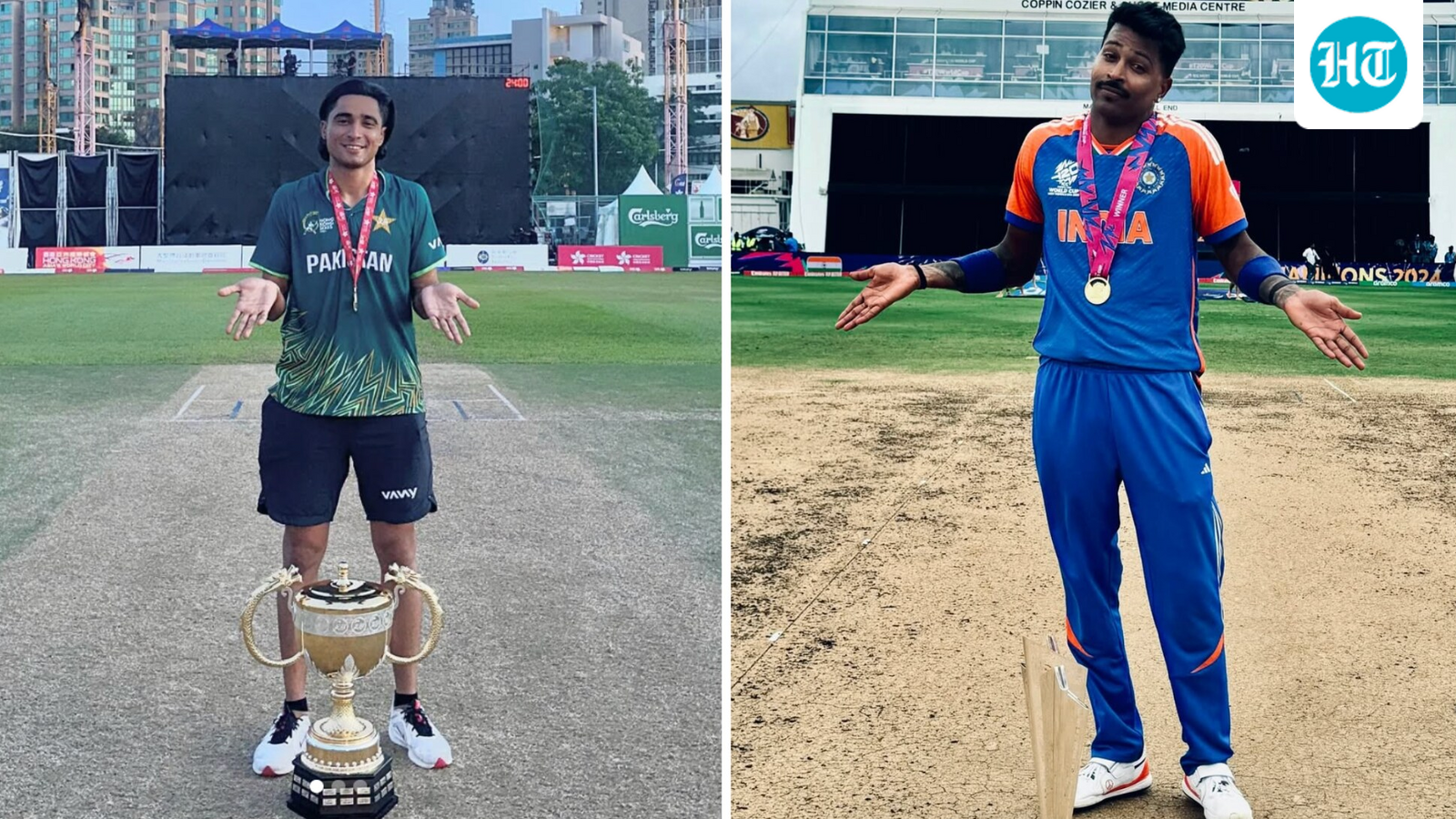 Pakistan cricketer recreates Hardik Pandya’s iconic pose after winning Hong Kong Sixes for record sixth time