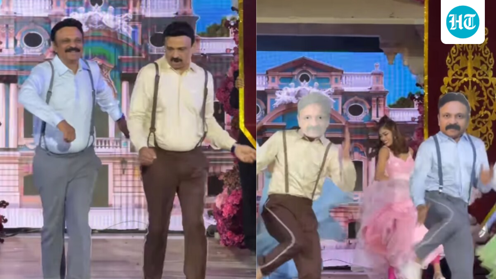 Rama Raju Mantena dances with brother to Naatu Naatu at Netra Mantena's Udaipur wedding. Watch