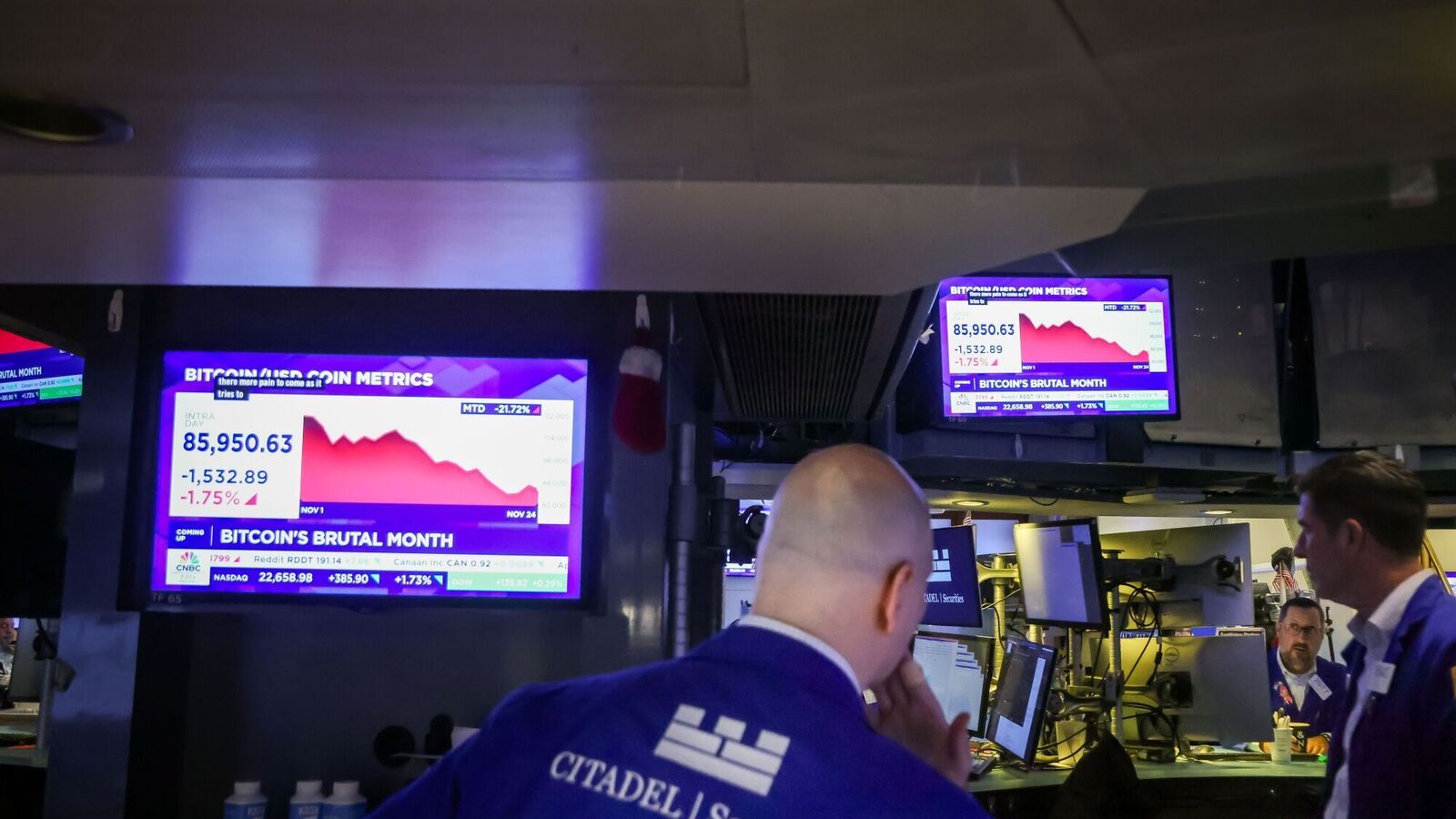 In the bond market, the yield on the 10-year Treasury fell to 4.01% from 4.04% late on Monday. Bloomberg
