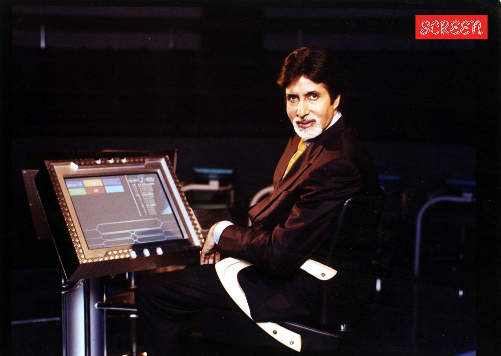 Amitabh Bachchan on the sets of Kaun Banega Crorepati