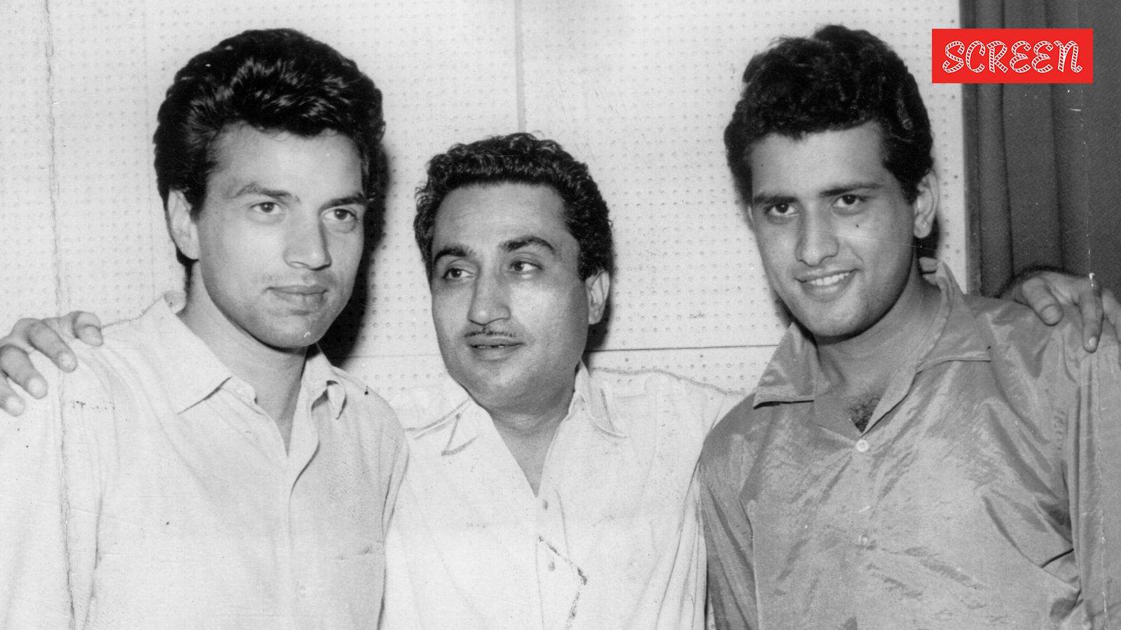 Dharmendra and Manoj Kumar on the sets of Dastan