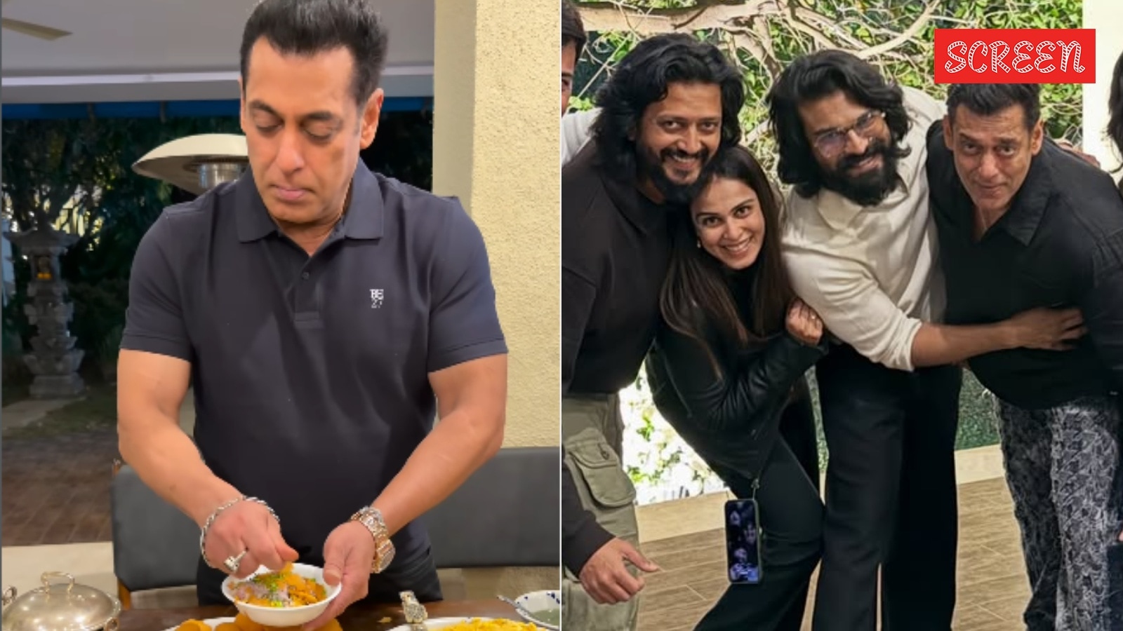 Salman Khan poses with Ram Charan at birthday bash, makes bhelpuri for Genelia Deshmukh: ‘There’s no one like him’. Watch | Bollywood News