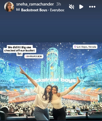 A screengrab of Sneha Ramchander's Instagram stories. A screengrab of Sneha Ramchander's Instagram stories.