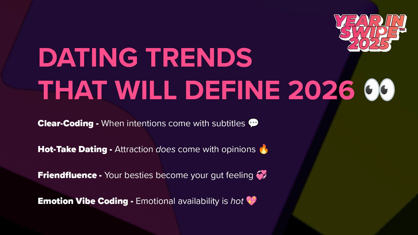 Singles on Tinder state that they are prioritising clarity and emotional openness. They are still interested in relationships, but now on terms driven by personal expression instead of external expectations. (Image: Tinder)