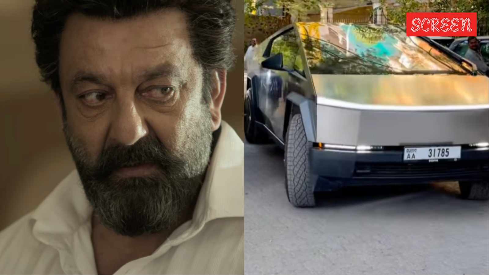 Sanjay Dutt flaunts his Rs 72 lakh Tesla Cybertruck on Mumbai roads after Dhurandhar success. Watch | Bollywood News