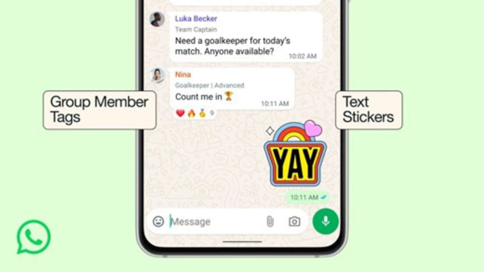 WhatsApp adds member tags, text stickers, and smarter event reminders to group chats | Technology News