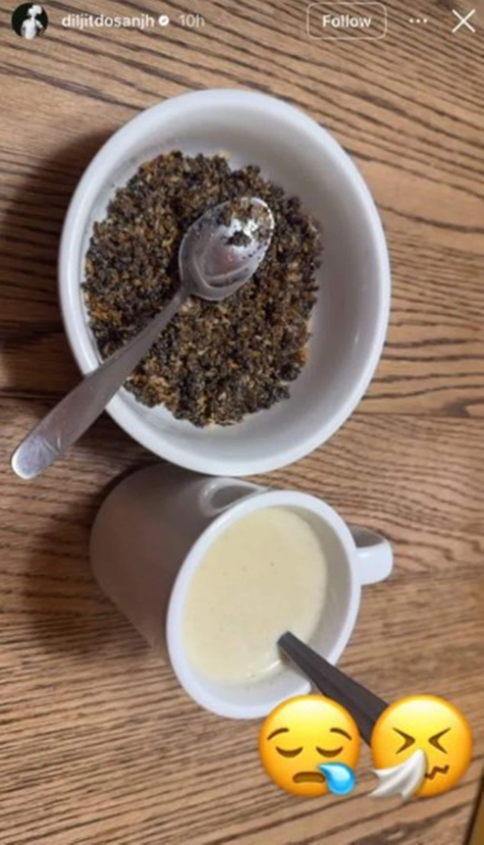 diljit has besan ka sheera during winter