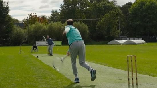 Andy Murray torments Kevin Pietersen in wild tennis-cricket crossover challenge with brutal body blows – Watch