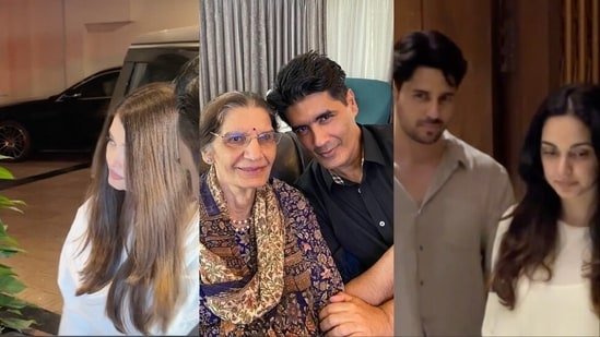 Aishwarya Rai, Abhishek Bachchan, Kiara Advani, Sidharth Malhotra, mourn death of Manish Malhotra’s mom, visit his home